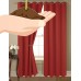 (K68) RED 2-Piece Indoor and Outdoor Thermal Sun Blocking Grommet Window Curtain Set, Two (2) Panels 35" x 84" Each   